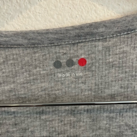 Three Dots gray draped front ribbed button up shirt size XXLarge - Picture 2 of 7